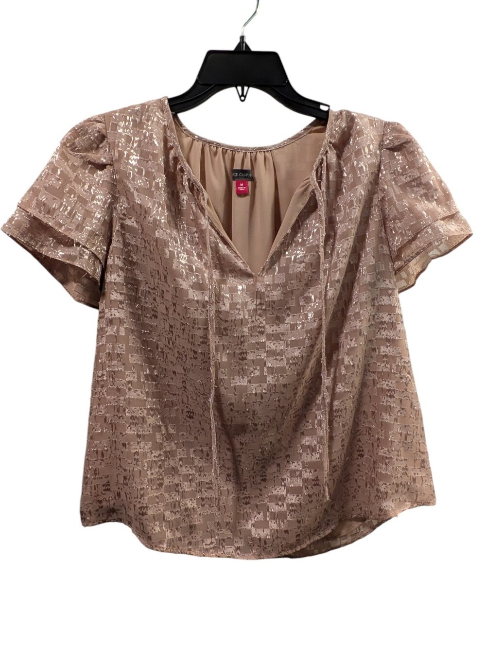 Vince Camuto Short-Sleeve V-Neck Blouse